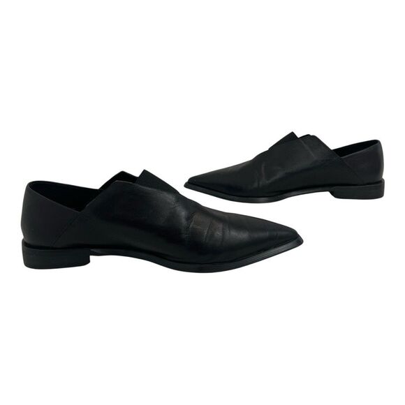 Zara Womens Size 38 Black Pointed Toe Slip On Loafer Business Casual Shoes - Picture 5 of 9